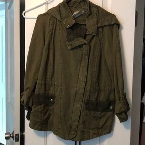 Anthropologie Olive Green Utility Jacket